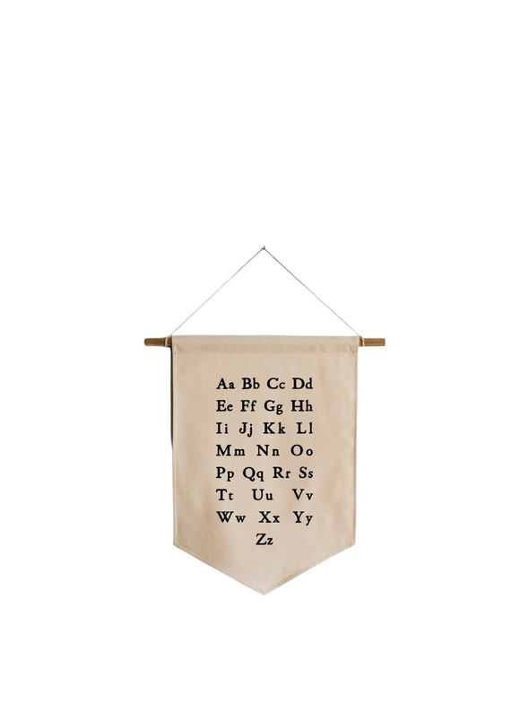 Schoolhouse Alphabet Canvas Banner from Gladfolk