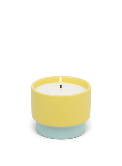 Color Block 6oz Yellow Ceramic Minty Verde Candle from Paddywax