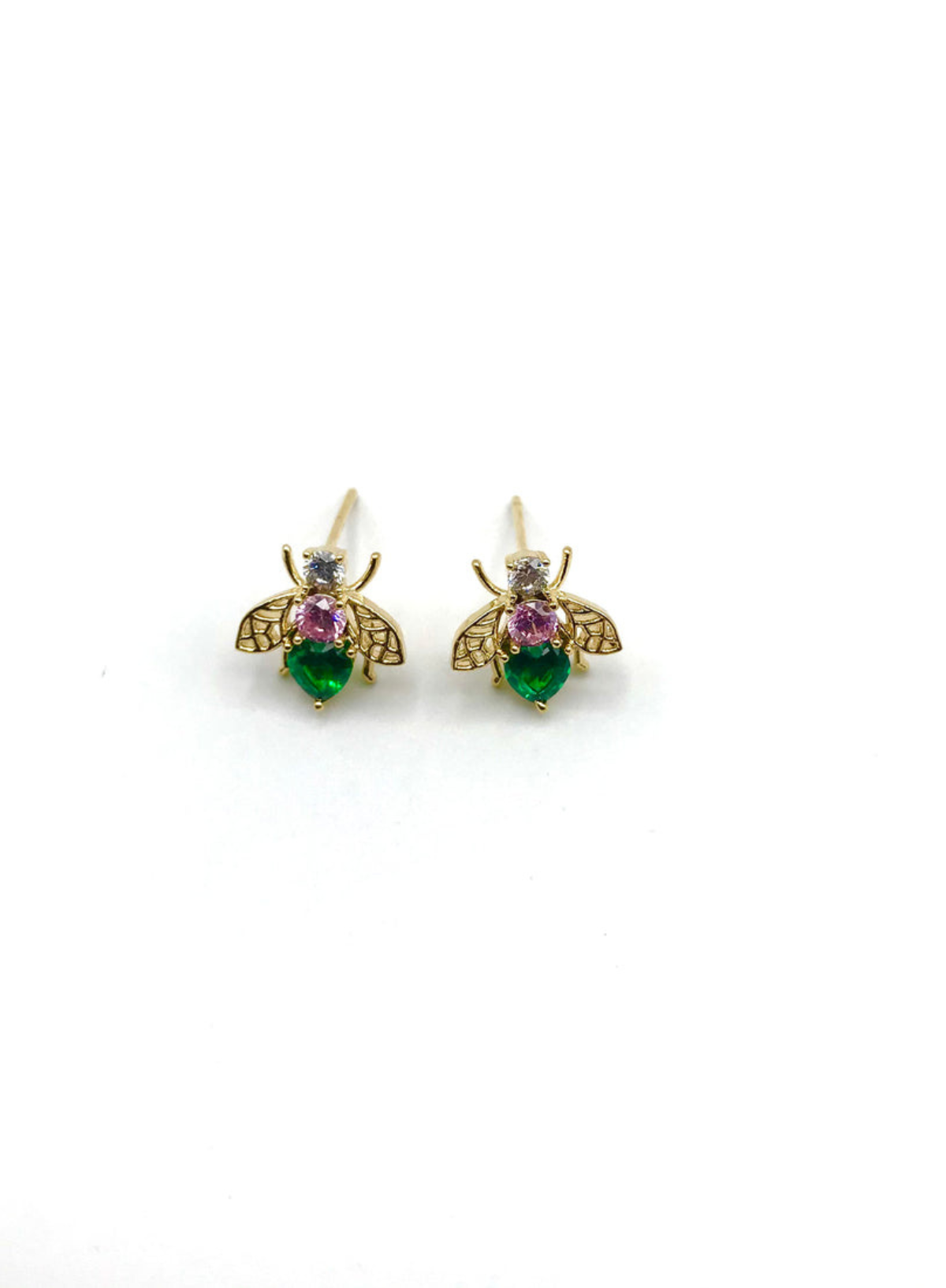 Nouveau Bejewelled Bee Earrings from Sixton
