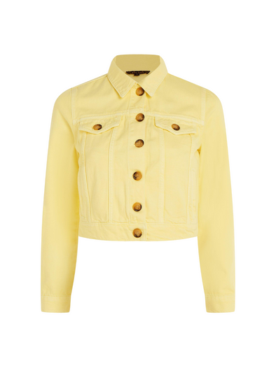 Janey Cropped Jacket in Lemonade Yellow from King Louie
