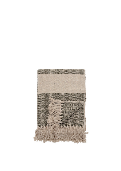 Fidan Green Recycled Cotton Throw from Bloomingville