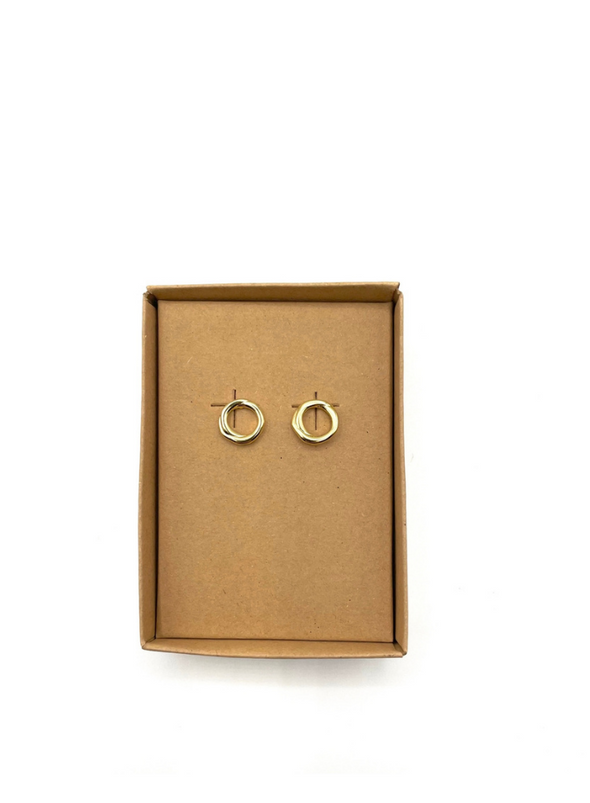 Gold Twist earrings from Sixton London