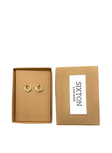 Gold Twist earrings from Sixton London