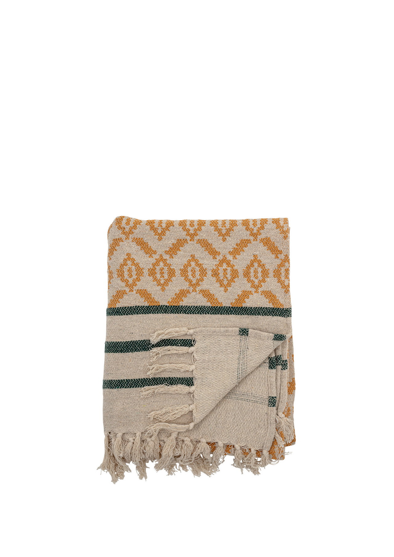 Fini Green and Yellow Throw from Bloomingville