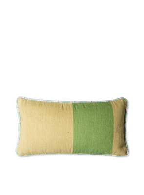 Hand Woven Wool Cushion Green (38x74) from HK Living
