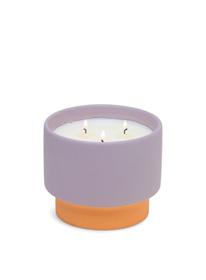 Color Block 16oz Purple Ceramic Violet & Vanilla Candle from Paddywax
