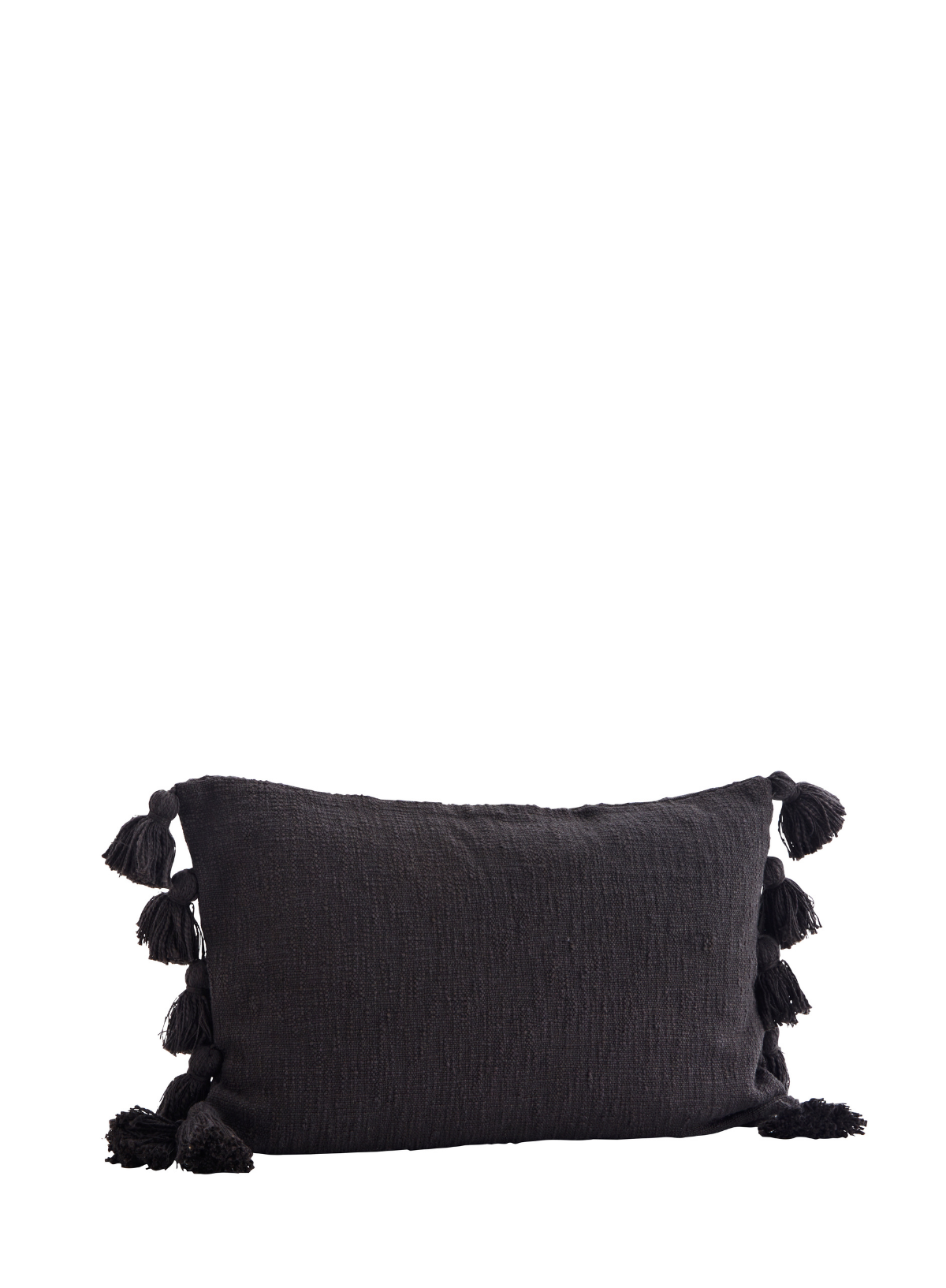 Cushion with Tassels 40/60cm Black From Madam Stoltz