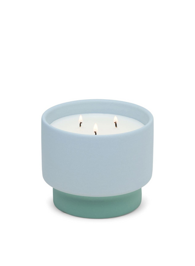 Color Block 16oz Ceramic Saltwater Suede Candle from Paddywax