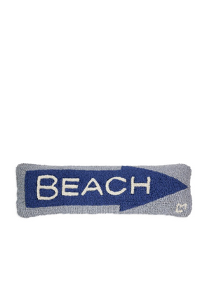White & Blue Beach Hook Cushion from Chandler 4 Corners