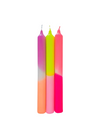 Dip Dye Neon Summer Breeze Candles from Pink Stories