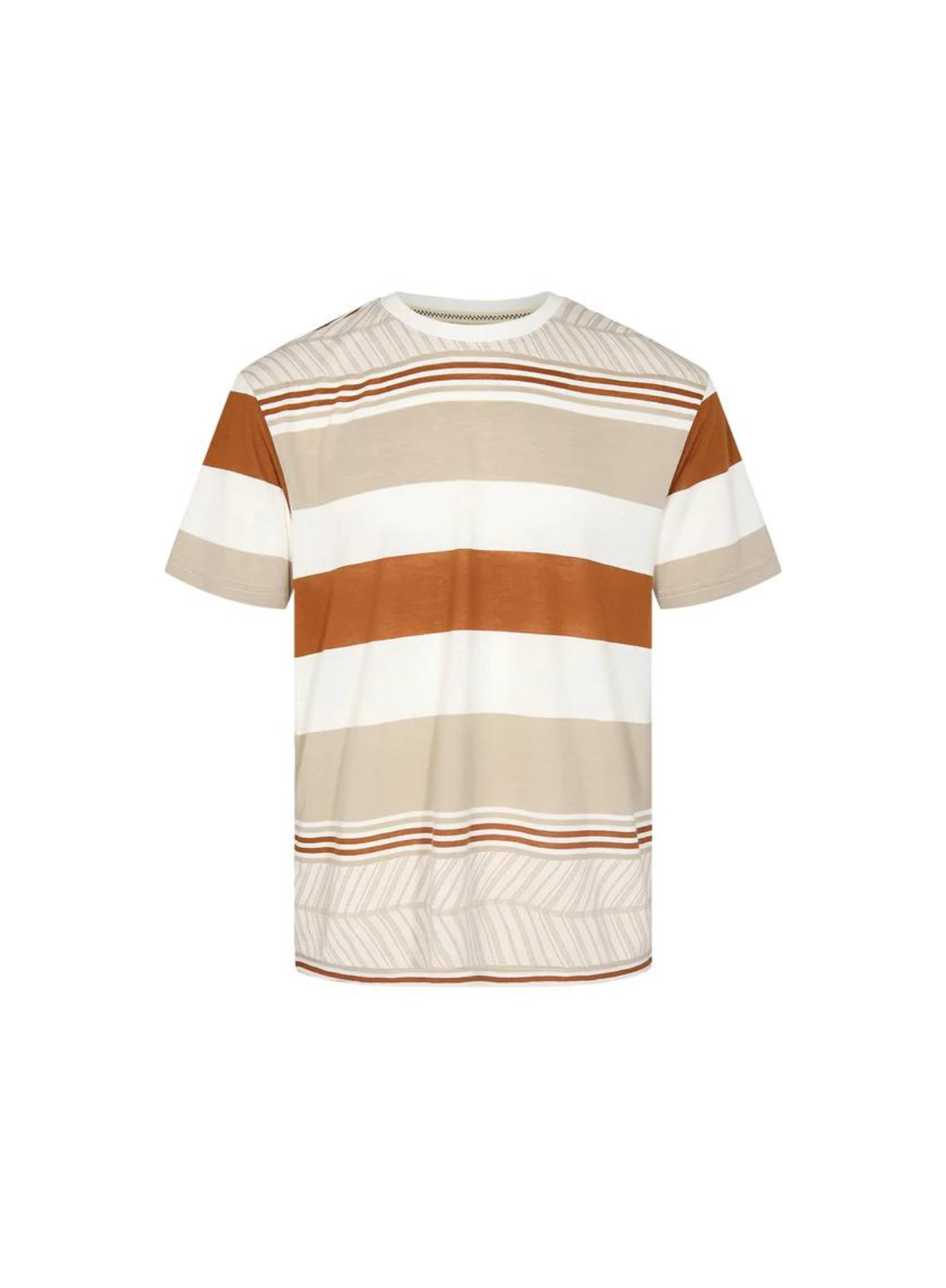 Kikki S/S Jacquard Tee in Wood Thrush from Anerkjendt