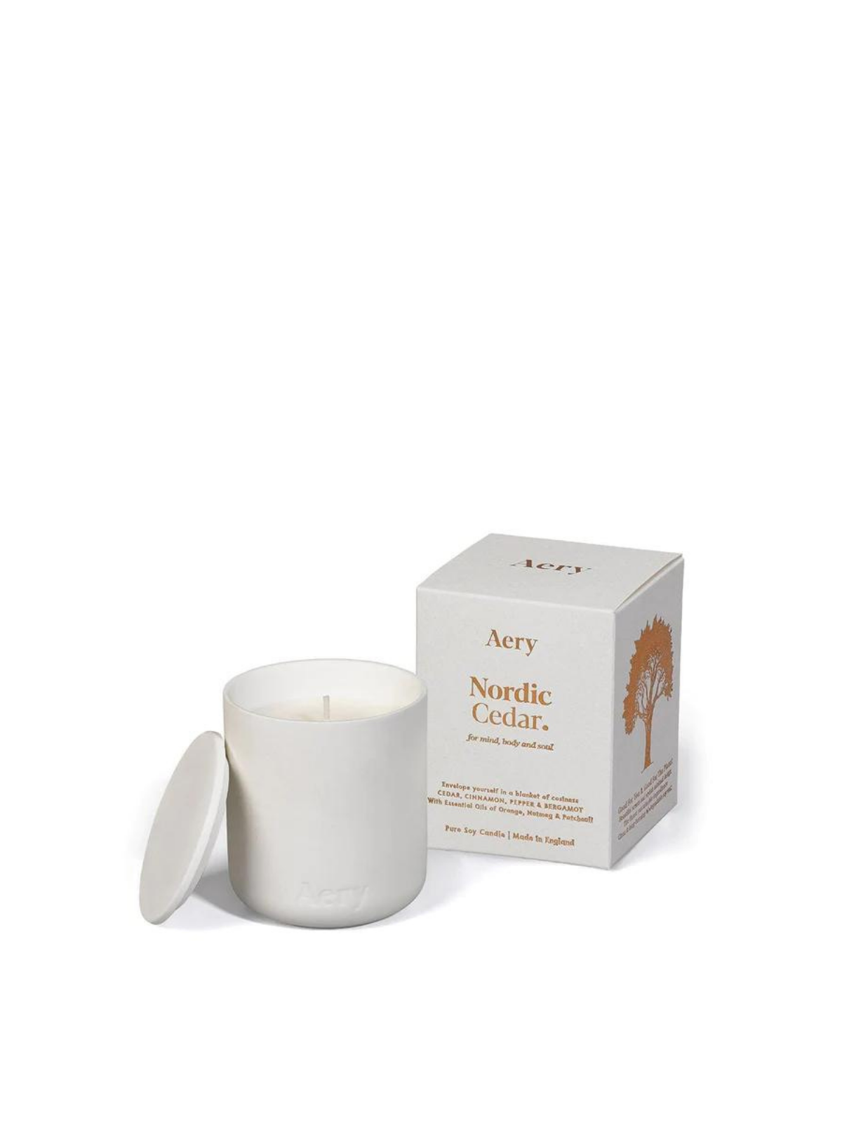 Aery Living Nordic Cedar Scented Candle - Cedar Cinnamon & Bergamot