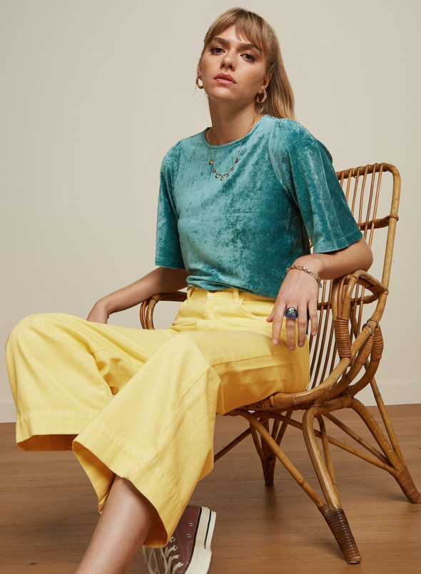 Marcie Cropped Pants in Lemonade Yellow from King Louie