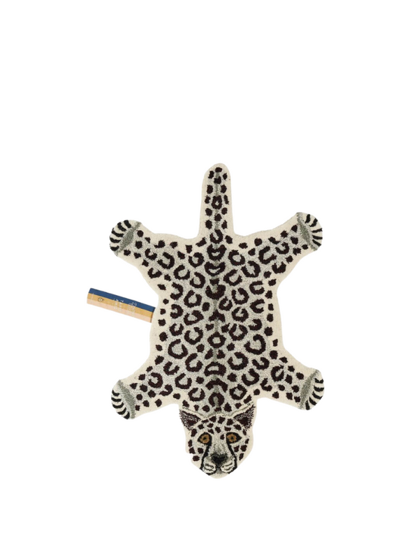 Snowy Leopard Small Wool Rug from Doing Goods