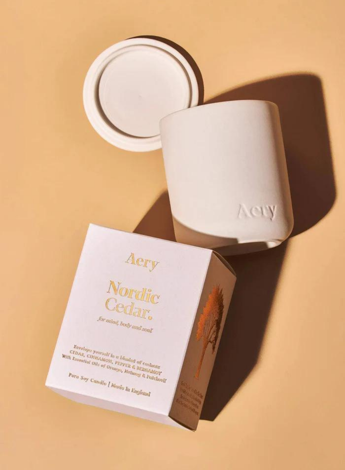 Aery Living Nordic Cedar Scented Candle - Cedar Cinnamon & Bergamot