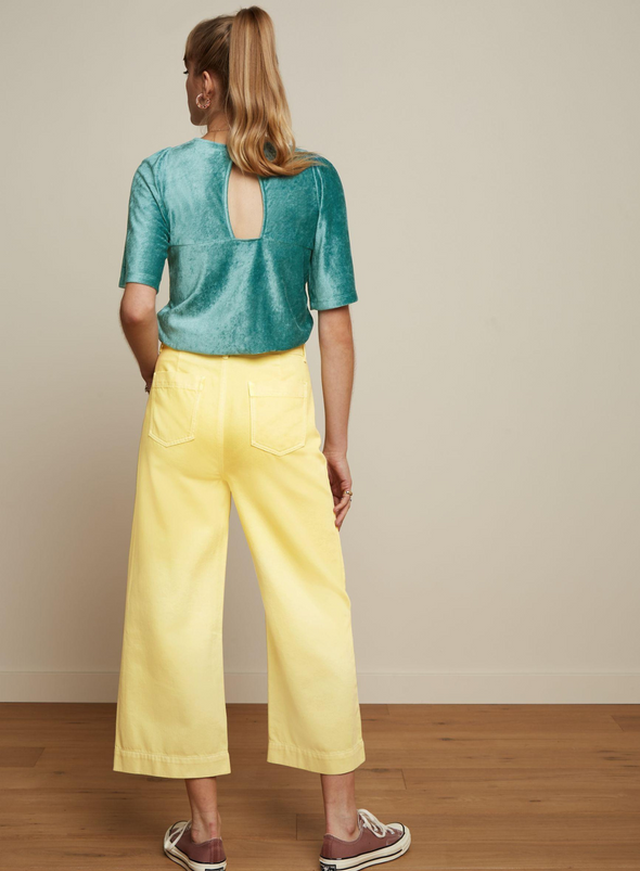 Marcie Cropped Pants in Lemonade Yellow from King Louie