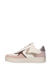 Momo Leather Trainers in Pink/White/Lilac Pixel from Maruti