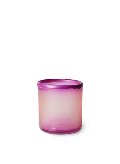 Glass Tea Light Holder in Purple from HK Living