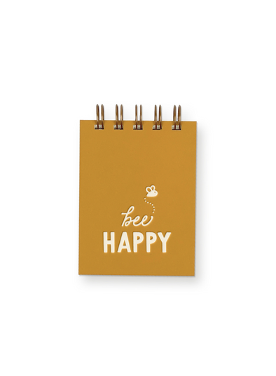 Bee Happy Mini Jotter Saffron from Ruff House Print Shop