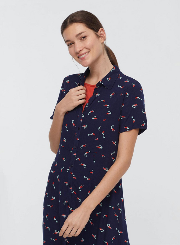 Little Mermaids Print Midi Dress from Nice Things