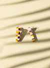 Ivy Studs In Coco Checkered from Nat + Noor