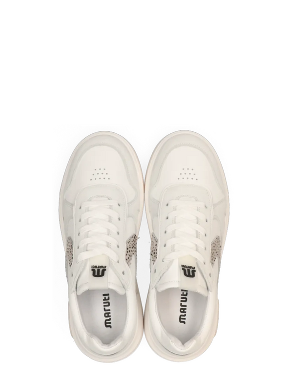 Jolie Leather Trainers in White Pixel from Maruti