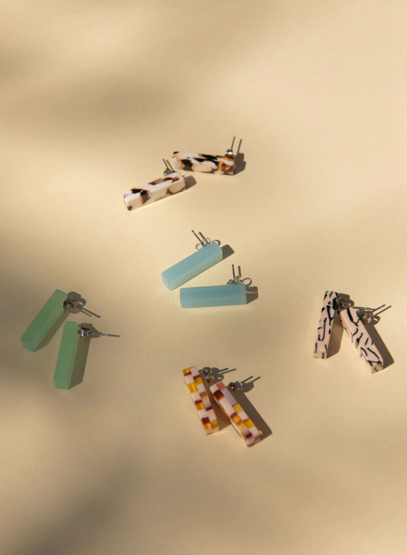 Ivy Studs In Coco Cream from Nat + Noor