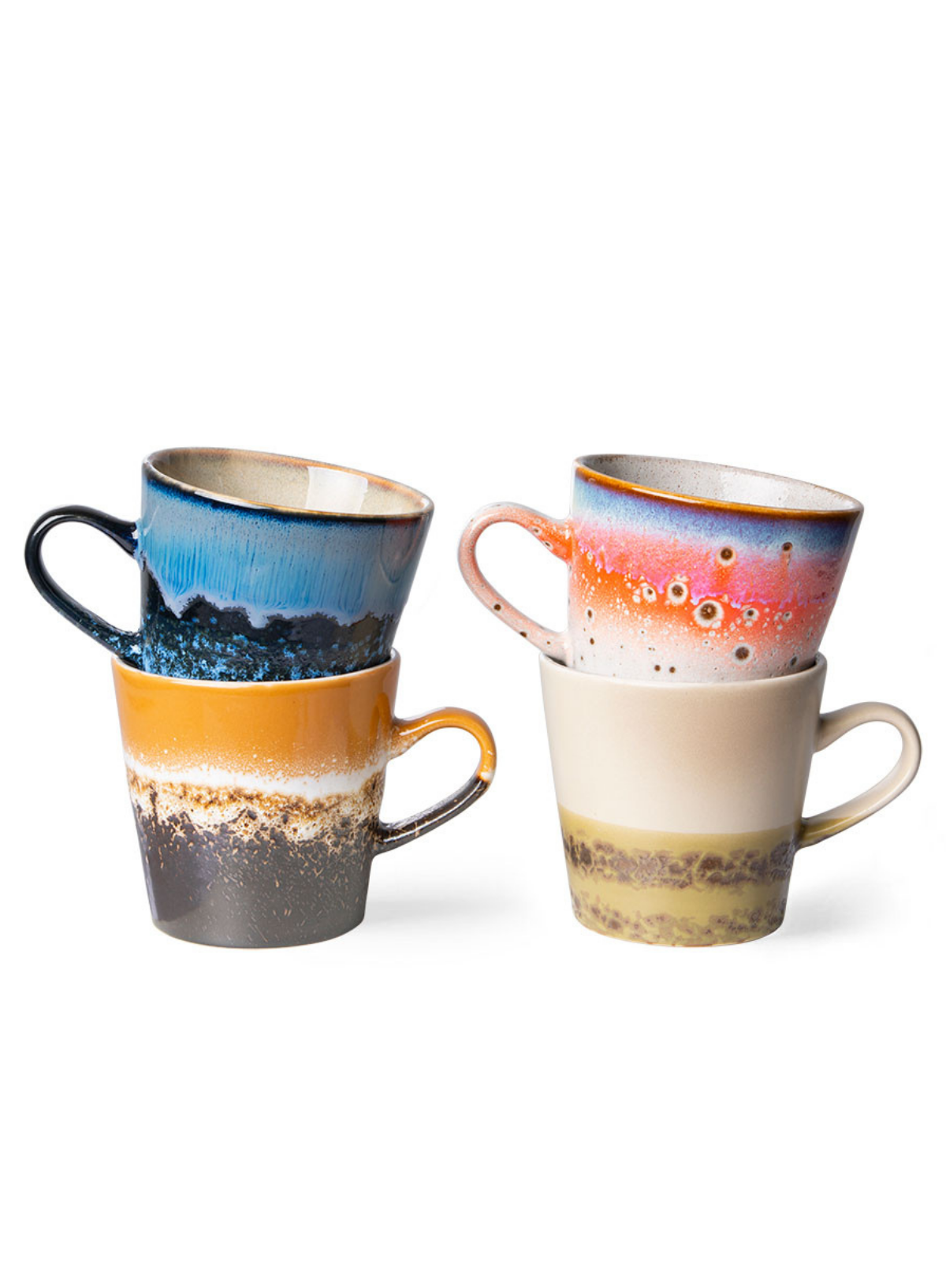 Ceramic 70's Americano Mug in Metallic from HK Living