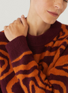 Jacquard Sweater wine Red from Nice Things