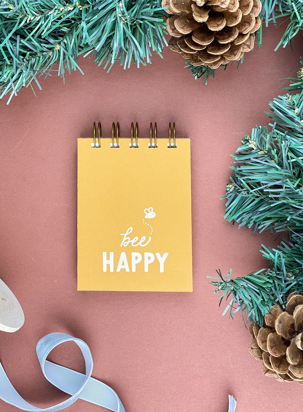 Bee Happy Mini Jotter Saffron from Ruff House Print Shop