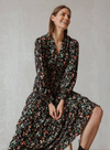 Gilda Dress in Black Floral from Indi & Cold
