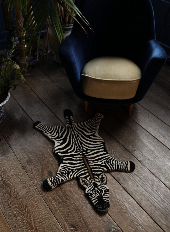 Chubby Zebra Small wool Rug from Doing Goods