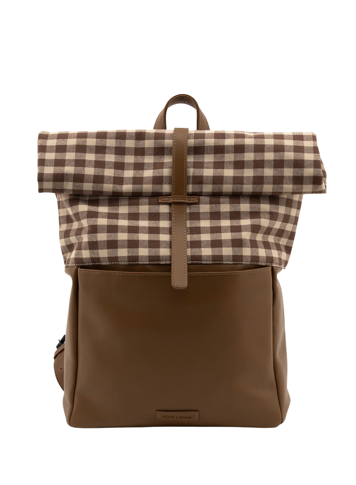 Herb Backpack in Oak and Check Brown from Monk & Anna
