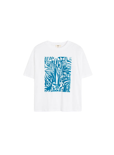 Marcian Print Tee in Blanc Casse from Suncoo