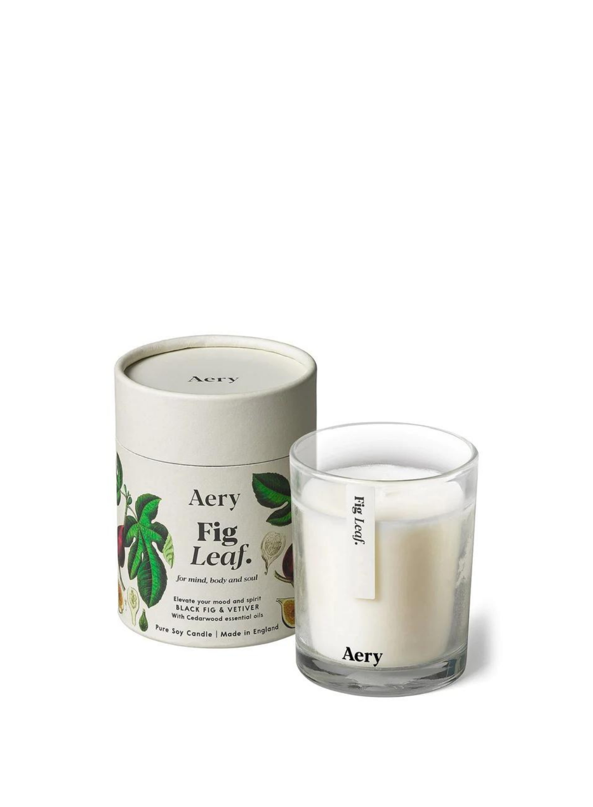 Aery Living Fig Leaf Scented Candle - Black Fig, Vetiver & Cedarwood