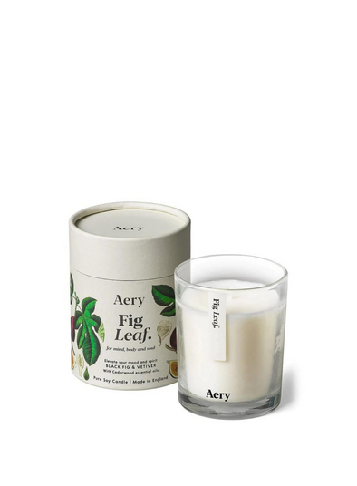 Fig Leaf Scented Candle - Black Fig, Vetiver & Cedarwood from Aery Living