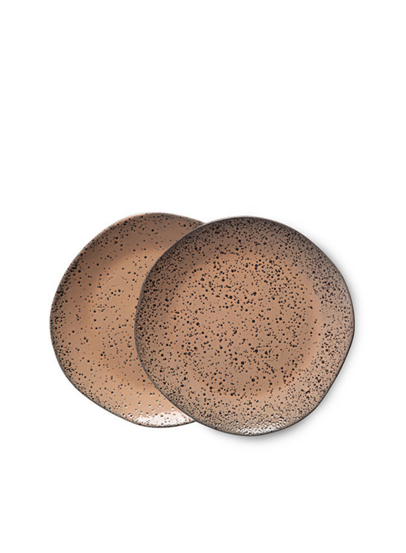 Gradient Ceramics Dessert Plate in Taupe from HK Living