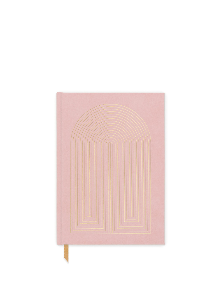 Suede Cloth Journal Radiant Rainbow - Dusty Pink from Designworks Ink