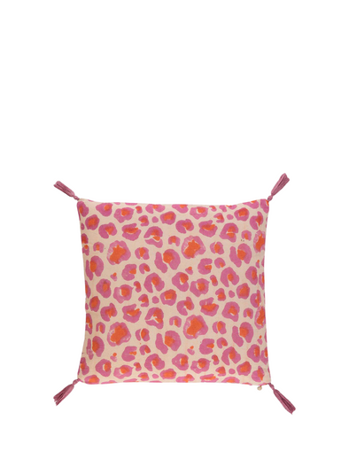 Small Pink Leopard Cushion from Doing Goods