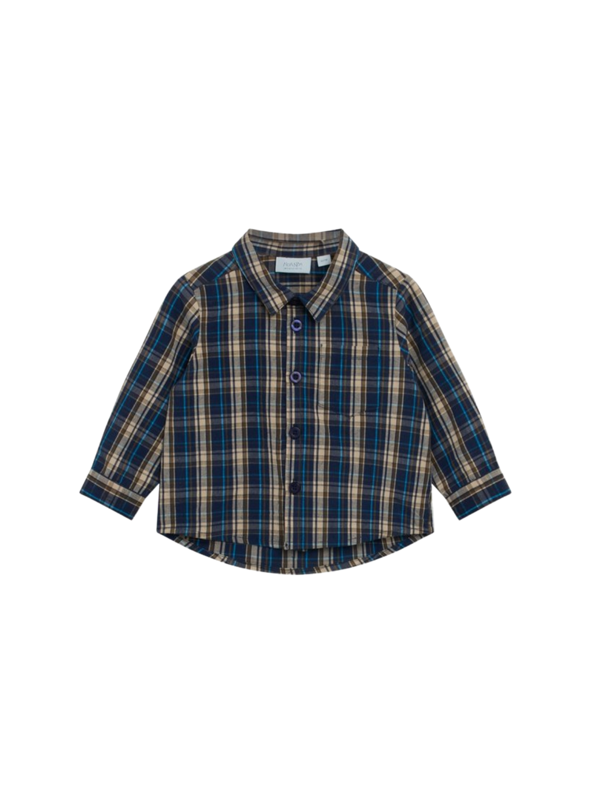 Organic Art Blue Check Shirt from Noa Noa