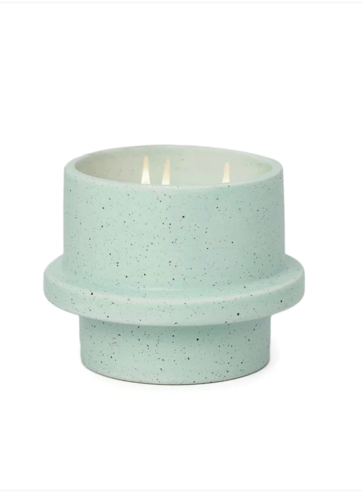 Folia Matte Speckled Ceramic Candle in Salt & Sage from Paddywax