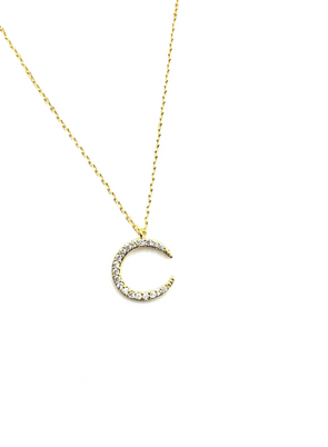 Celestial Cresent Moon necklace from Sixton London