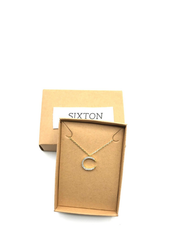 Celestial Cresent Moon necklace from Sixton London