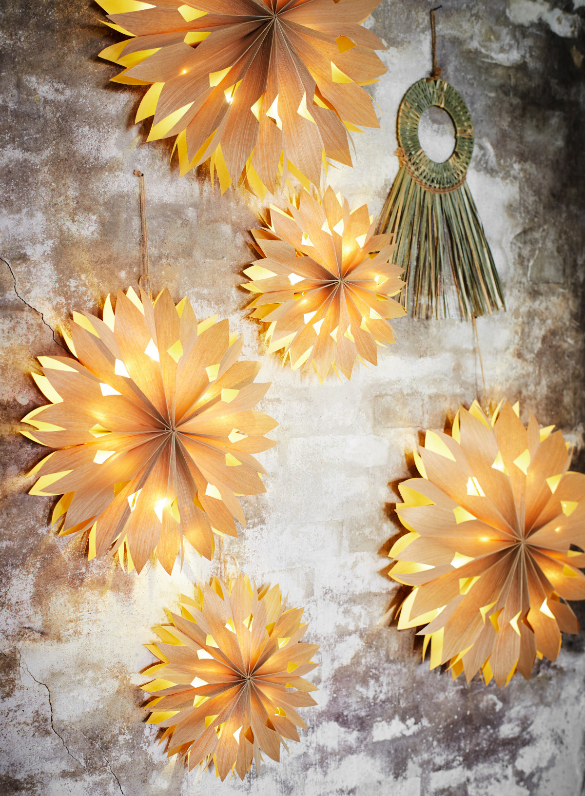 Paper Star with Lights 50cm From Madam Stoltz
