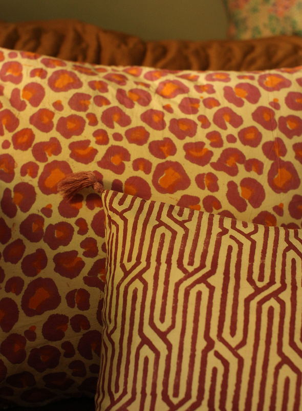 Large Pink Leopard Cushion from Doing Goods