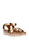 Kiki Leather Sandals in Gold from Maruti