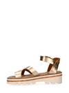 Kiki Leather Sandals in Gold from Maruti