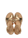 Kiki Leather Sandals in Gold from Maruti