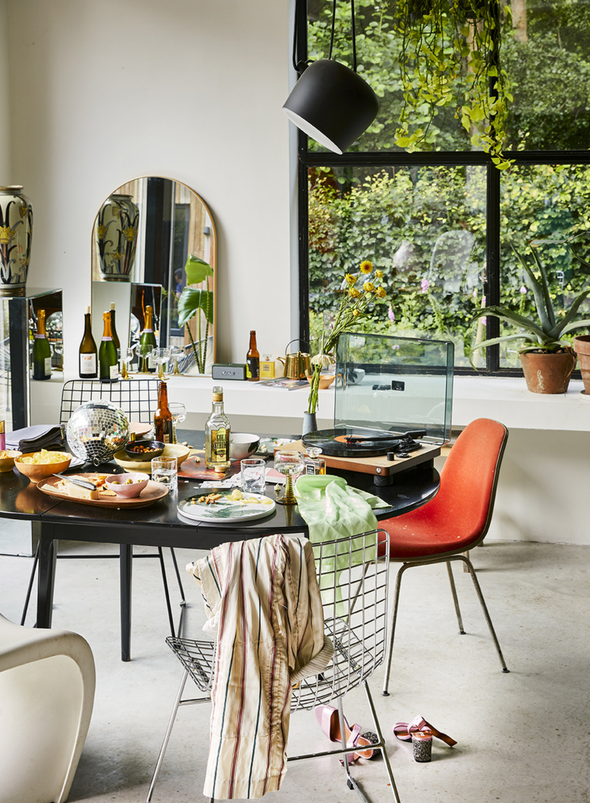 Bold & Basic Ceramics: Pasta Plate in Yellow/Brown from HK Living