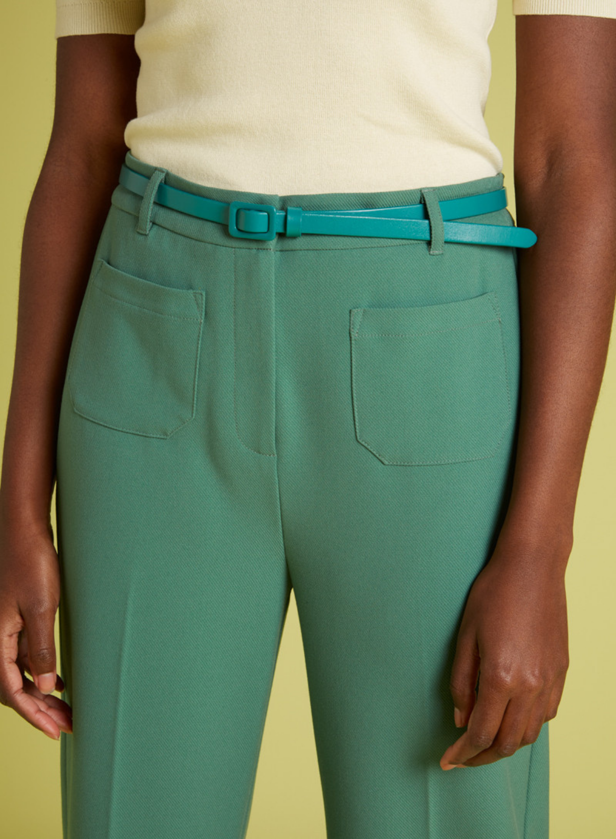Leather Covered Belt Eden Green from King Louie